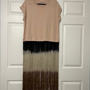 Zara ombré fringed t shirt. Worn once